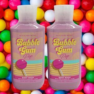 2 Bath & Body Works Bubble Gum Pop Body Wash 10 oz ea New Full Size